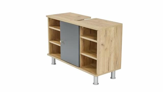 Waschbeckenunterschrank Fynn Anthrazit 80 x 54 cm Vicco Bild 10