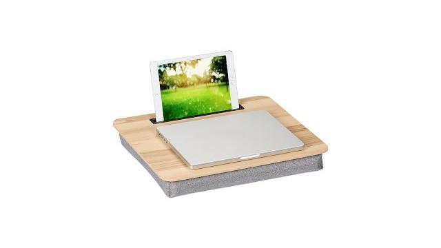 Relaxdays Laptopkissen mit Handyhalter Bild 2