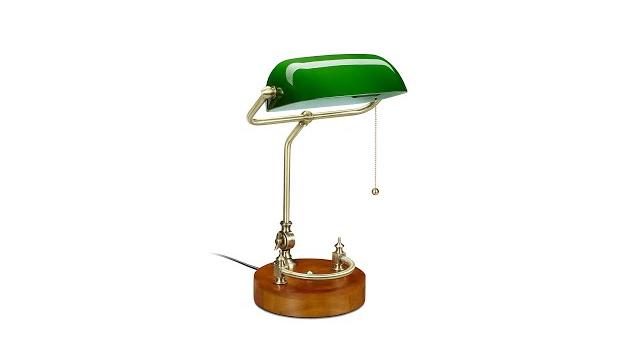 Relaxdays Bankerlampe mit Zugschalter Bild 2