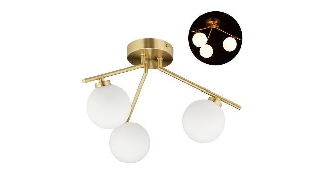 Relaxdays Deckenlampe mit 3 Kugeln GLOBI Bild 2