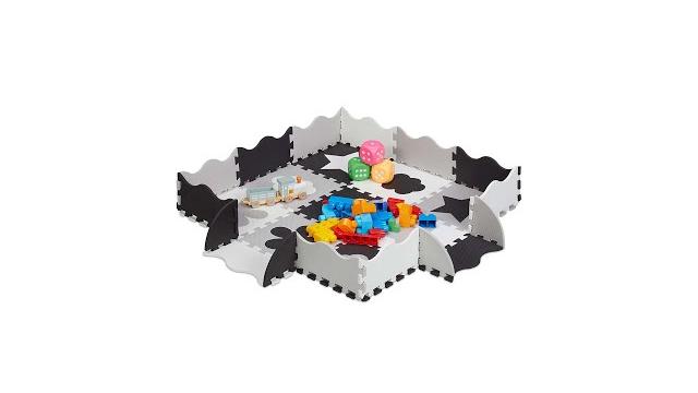 Relaxdays 34-tlg. Puzzlematte mit Rand und Motiven Bild 2