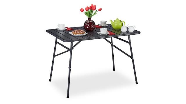 Relaxdays Gartentisch klappbar Metall Bild 2