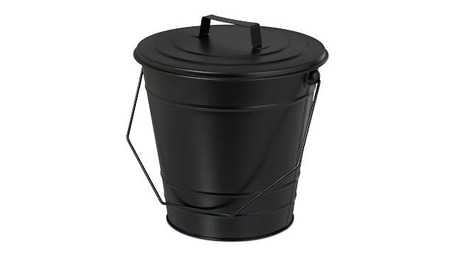 Relaxdays Ascheeimer mit Deckel 7 Liter Bild 2