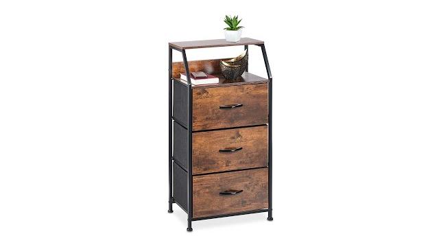 Relaxdays Standregal Industrial mit 3 Schubladen Bild 2