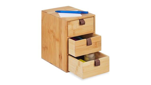 Relaxdays Schreibtisch Organizer 3 Schubladen Bild 2