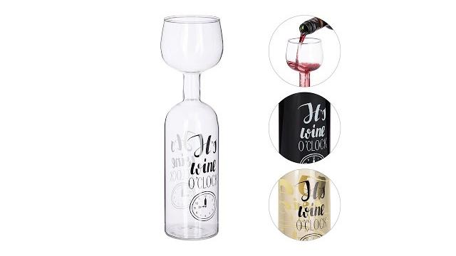 Relaxdays Weinflasche Glas Aufsatz 750 ml Bild 2