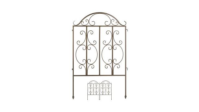 Relaxdays Gartenzaun Bronze 3er Set Bild 2