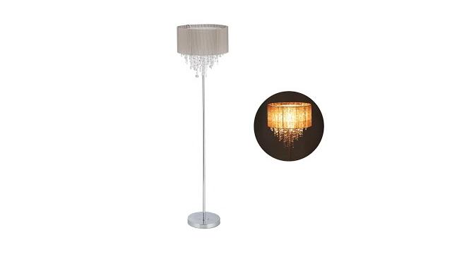 Relaxdays Stehlampe Organza Kristall Bild 2