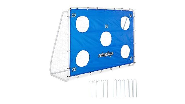 Relaxdays Großes Fußballtor mit Torwand Bild 2