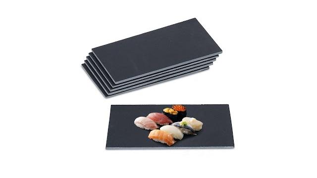 Relaxdays 6er Set Schieferplatte 30 x 10 cm Bild 2