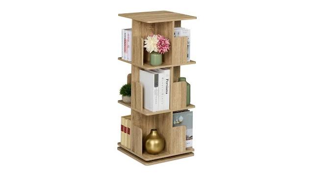Relaxdays Bücherregal eckig Holzoptik Bild 2