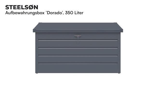 STEELSØN 'Dorado' Aufbewahrungsbox, Metall, anthrazit, 350 Liter, 63x62x120 cm, wasserdicht und abschließbar Bild 10