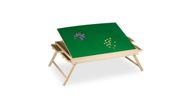 Relaxdays Puzzletisch mit 4 Schubladen Bild 2