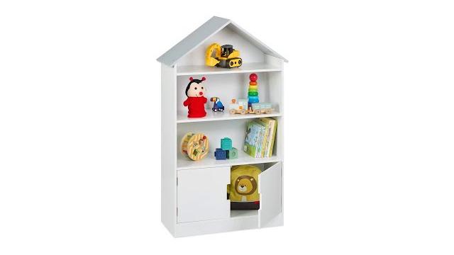 Relaxdays Kinderregal Hausform Bild 2