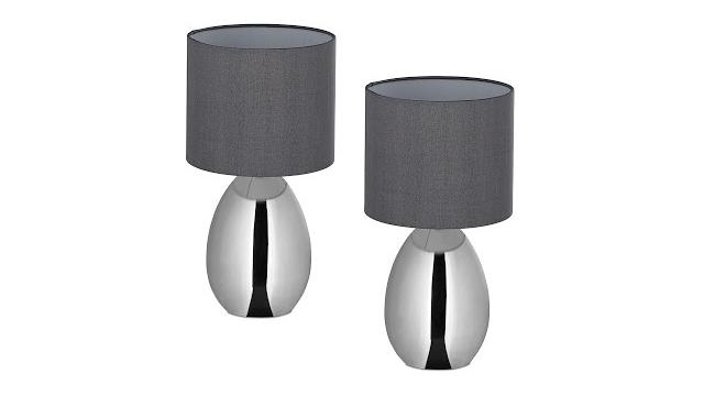 Relaxdays Nachttischlampe 2er Set Bild 2