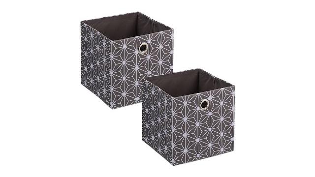 Relaxdays Aufbewahrungsbox grau im 2er Set Bild 2