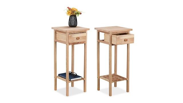 Relaxdays Telefontisch Holz 2er Set Bild 2