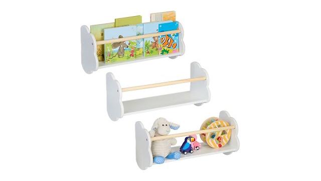 Relaxdays Bücherregal Kinder Wolke 3er Set Bild 2