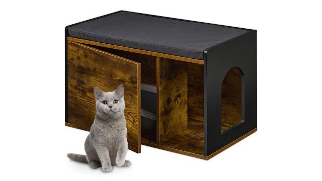 Relaxdays Katzenschrank im Industrial Design Bild 2