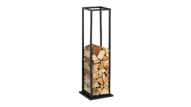 Relaxdays Hohes Kaminholzregal aus Metall Bild 2