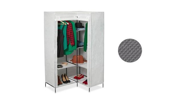 Relaxdays Eckkleiderschrank aus Stoff Bild 2