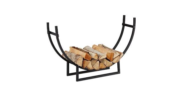 Relaxdays Kaminholzregal halbrund Bild 2