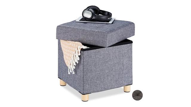 Relaxdays Sitzhocker mit Stauraum Bild 2