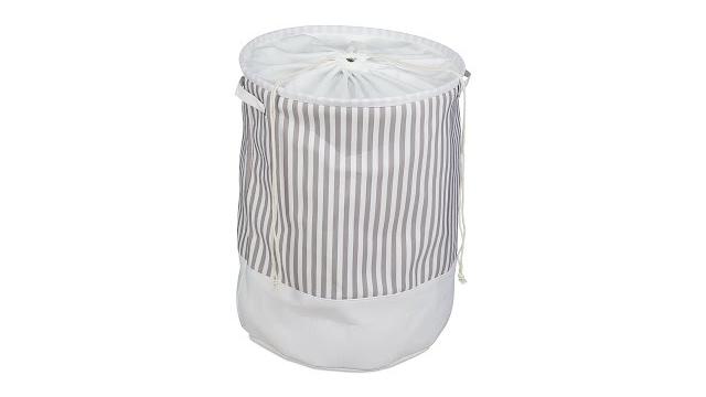 Relaxdays Wäschekorb Stoff mit Streifen Bild 2