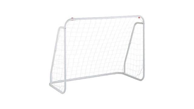 Relaxdays Weißes Fußballtor mit Stahlrahmen Bild 2