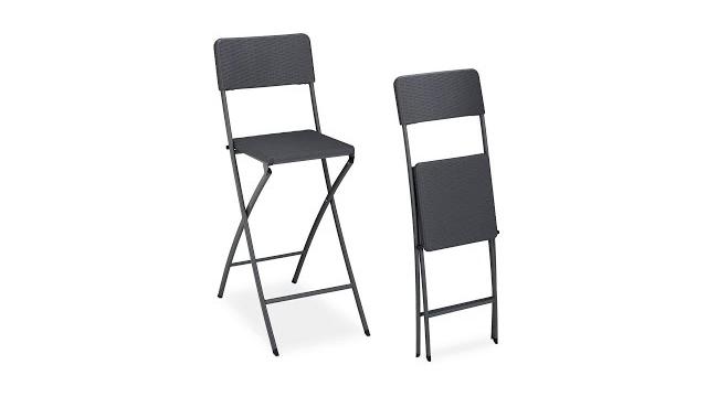 Relaxdays 2er Set Barhocker Rattan Bild 2