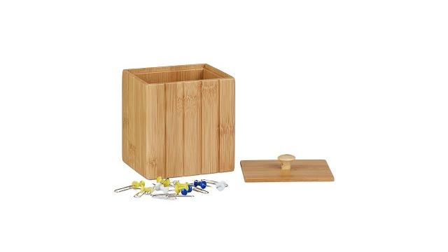 Relaxdays 2 x Aufbewahrungsbox mit Deckel Bild 2
