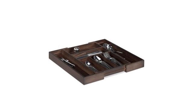 Relaxdays Besteckeinsatz Bambus dunkelbraun Bild 2