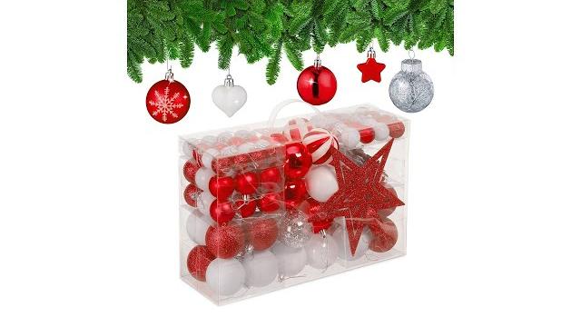 Relaxdays Weihnachtskugeln im 101er Set Bild 2