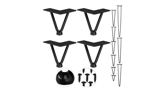 Relaxdays 4er Set Hairpin Legs mit 2 Streben Bild 2