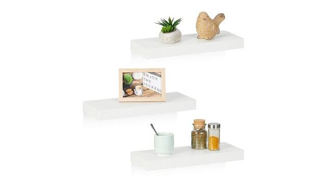 Relaxdays Weißes Wandregal im 3er Set Bild 2