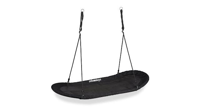 Relaxdays Nestschaukel XXL schwarz Bild 2