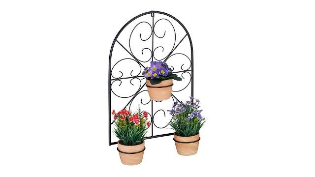 Relaxdays Blumentopfhalter in Schwarz Bild 2