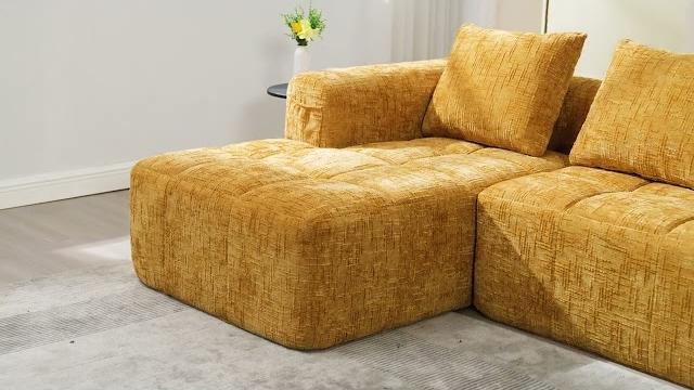 LVHOM Ecksofa Modulares Chaiselongue-Sofa-Set(Polsterliege+Doppelsofa), separat kann, mehr-in-1 Design,Kombinierbar zu L-Form, U-Form, Bett, Ecksofa, Loungesofa, Polsterecke, Schlafsofa Bild 11
