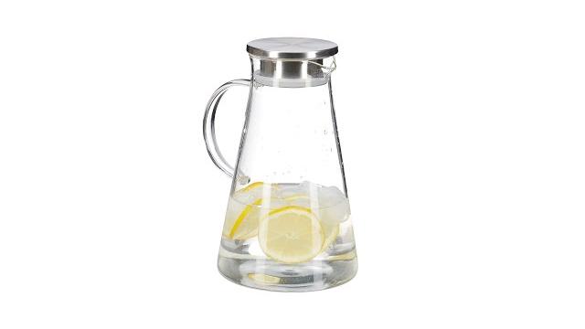 Relaxdays 2 x Glaskaraffe mit Deckel 1,8 Liter Bild 2