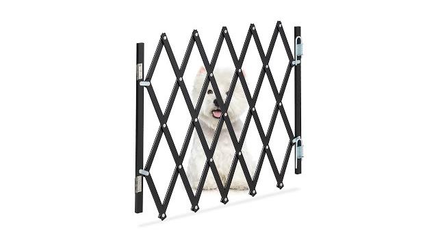 Relaxdays Ausziehbares Hundeabsperrgitter schwarz Bild 2