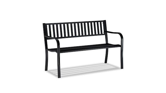 Relaxdays Gartenbank mit Metallstreben Bild 2
