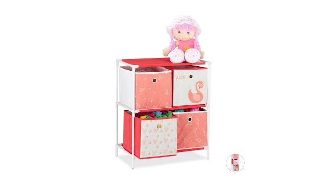 Relaxdays Kinderregal Schwan mit Boxen Bild 2