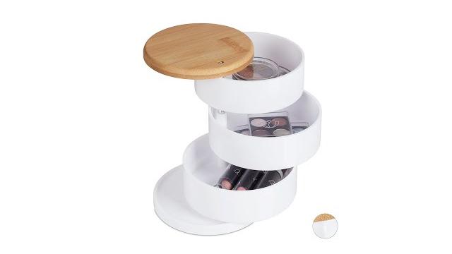 Relaxdays Make Up Organizer mit 3 Fächern Bild 2