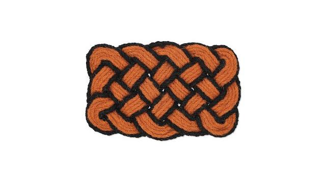 Relaxdays Fußmatte Kokos Knoten orange-schwarz Bild 2
