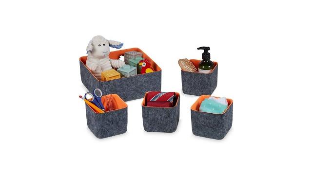 Relaxdays Schubladen Organizer 5er Set Bild 2