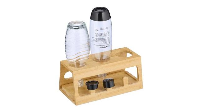 Relaxdays 3er Flaschenhalter aus Bambus Bild 2