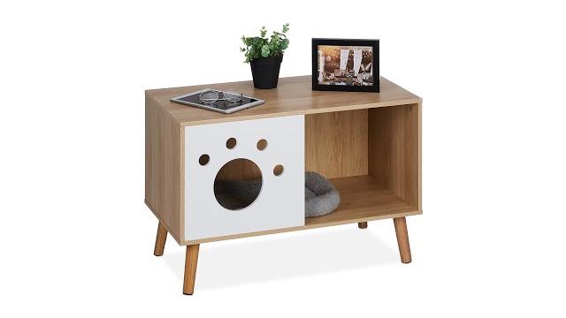 Relaxdays Katzenschrank mit Eingang Bild 2