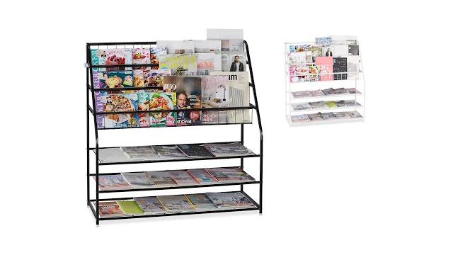 Relaxdays XL Zeitschriftenregal aus Metall Bild 2