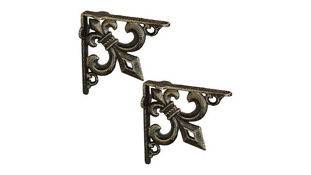 Relaxdays Regalwinkel Gusseisen antik 2er Set Bild 2
