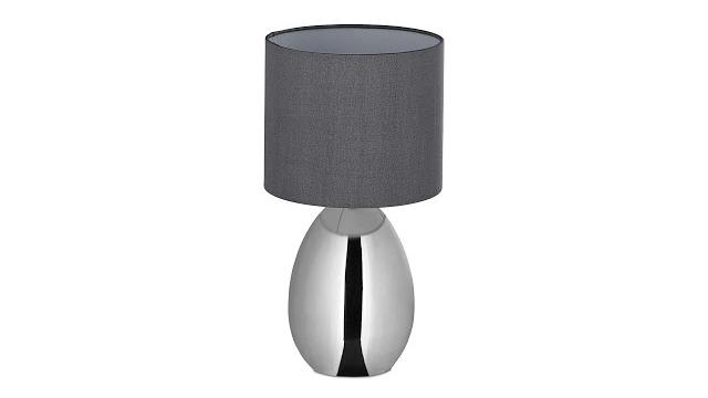 Relaxdays Nachttischlampe mit Touch silber Bild 2